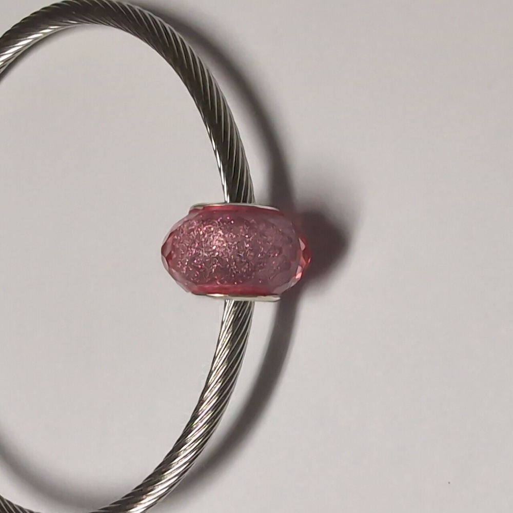 Pink Sparkly Charm for Pandora Style‎ Bracelet
